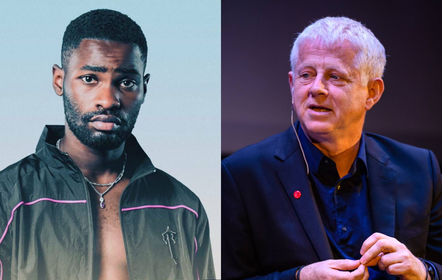 A composite photo of Dave and Richard Curtis