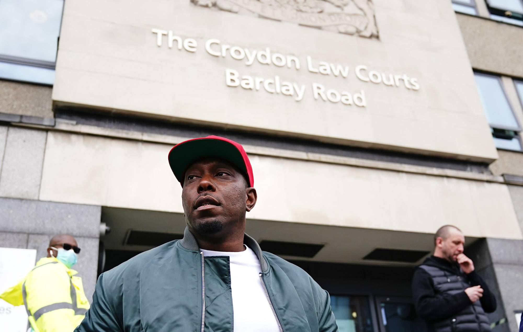 Dizzee Rascal outside Croydon Magistrates Court