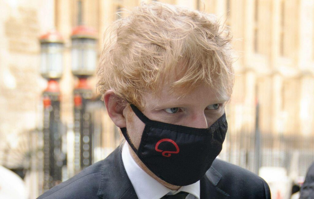 Ed Sheeran arrives at the High Court