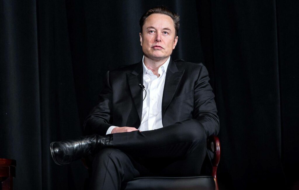 Elon Musk at a Tesla conference