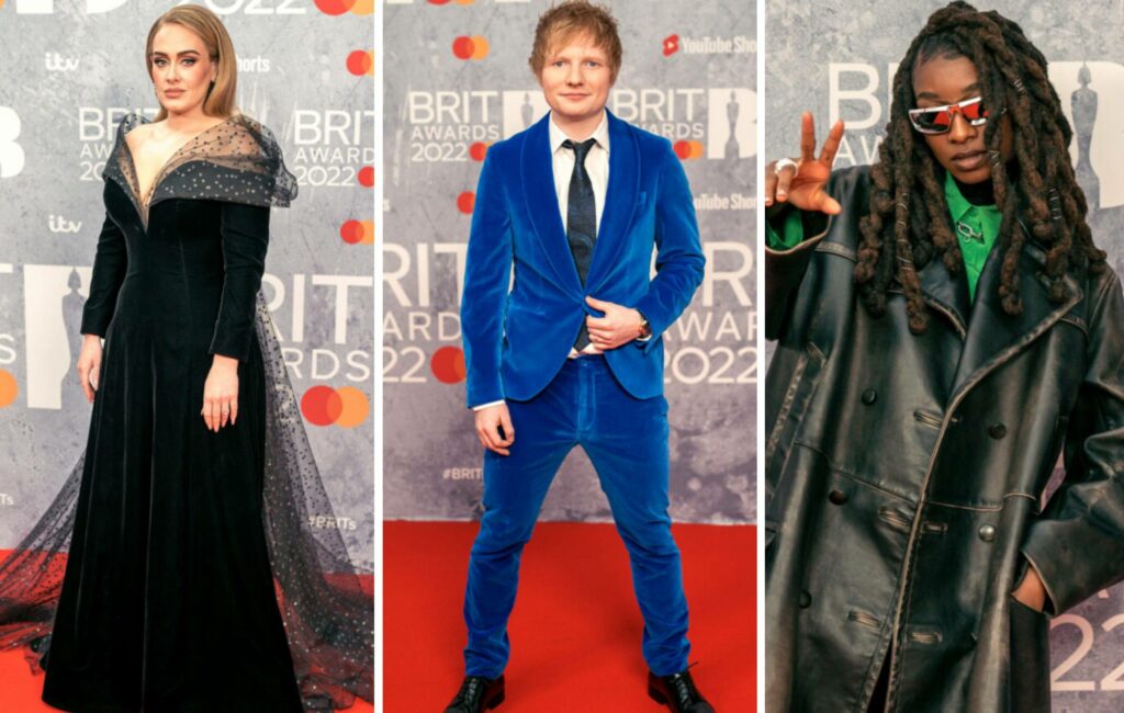 Adele, Ed Sheeran and Little Simz at the BRITs