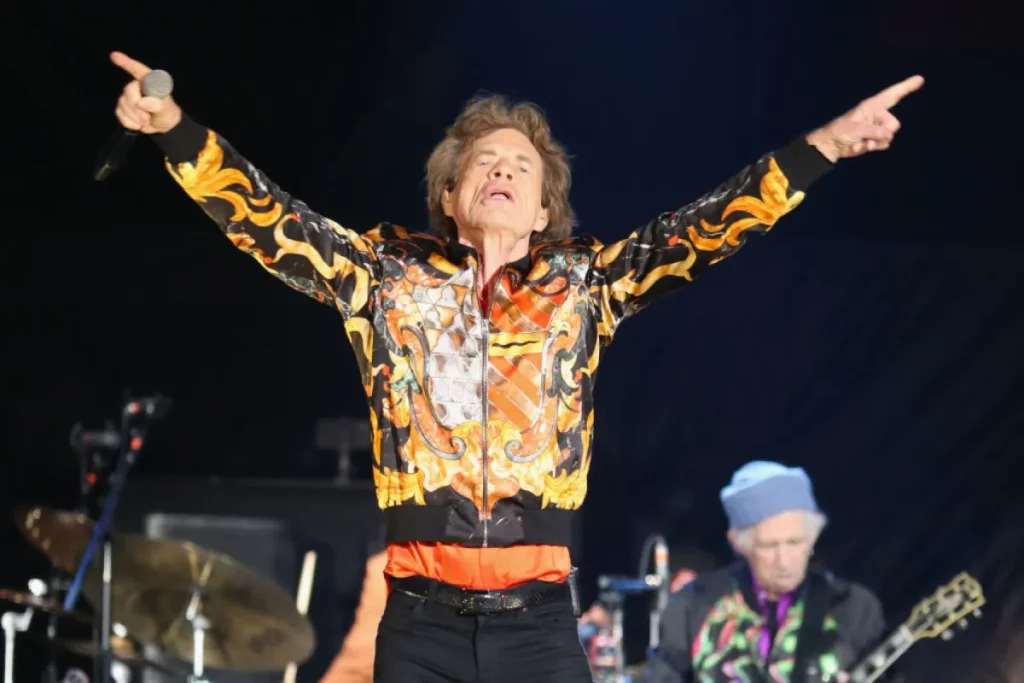 Mick Jagger performs live