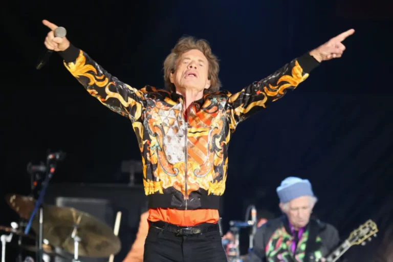 Mick Jagger performs live
