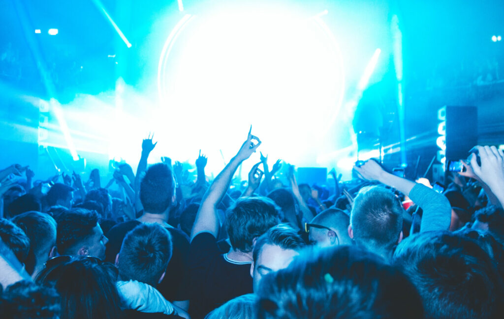 Crowd at a live show, via Pexels