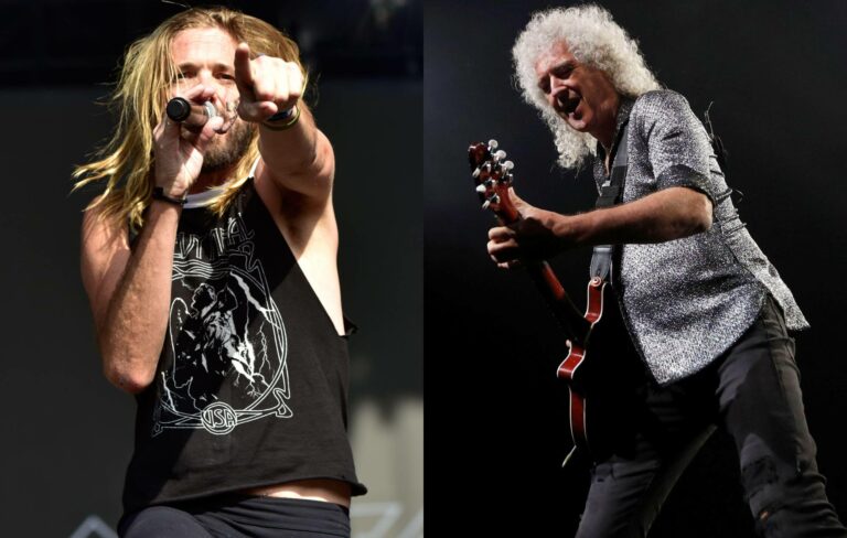 Taylor Hawkins & Brian May perform live