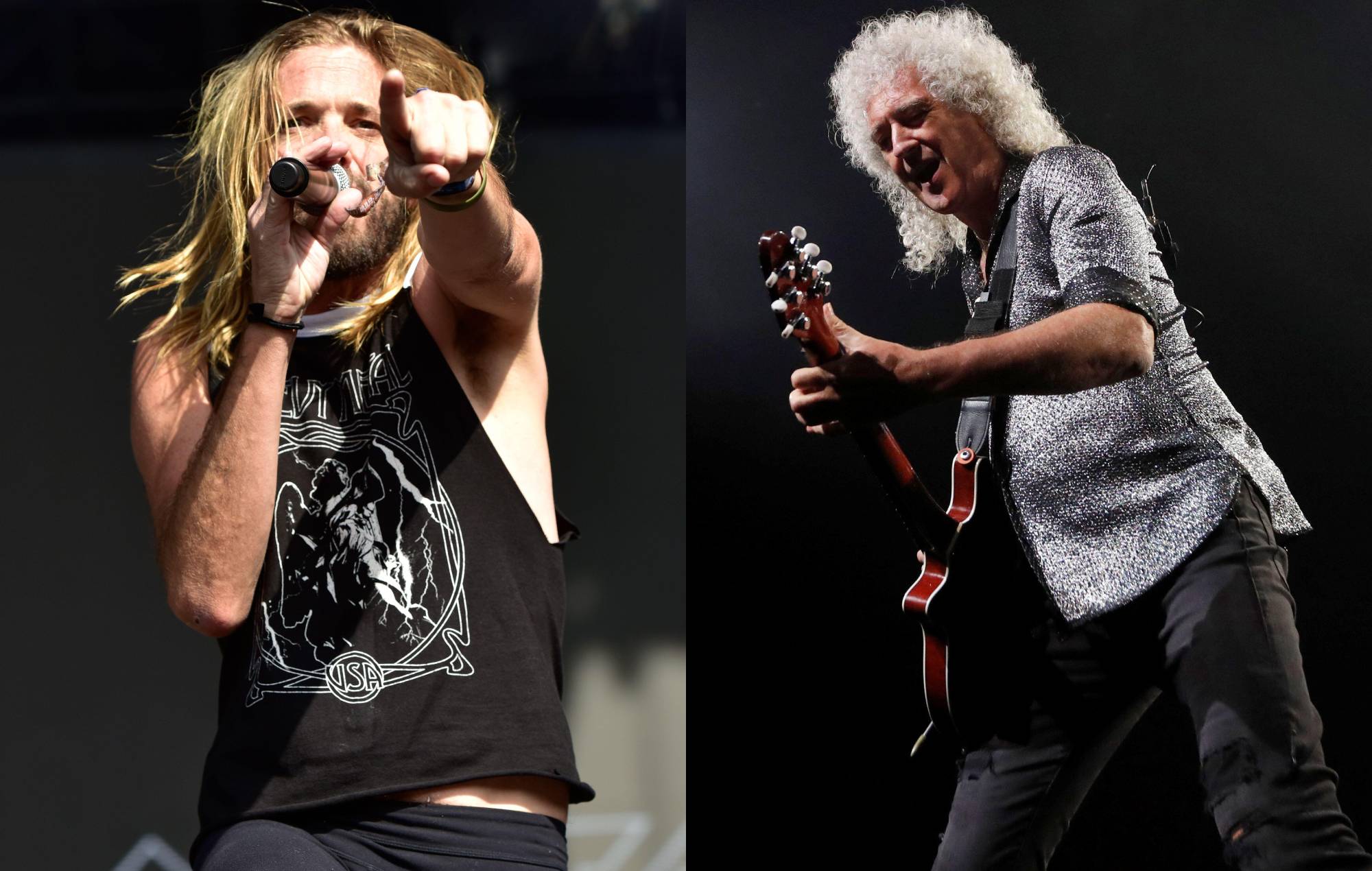 Taylor Hawkins & Brian May perform live
