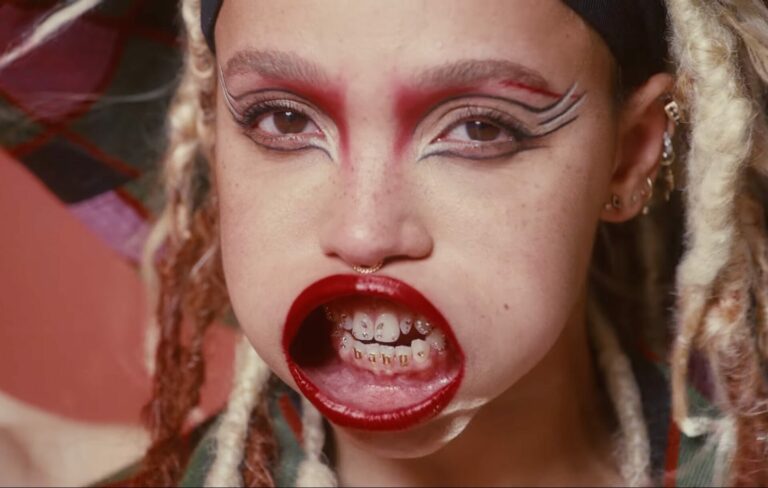 A screenshot of FKA twigs in new short film 'Playscape'