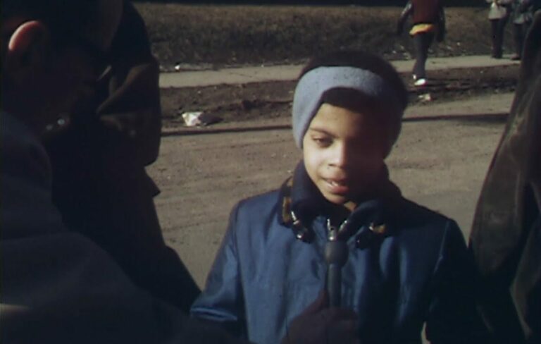 Prince being interviewed in 1970 for a local TV news broadcast