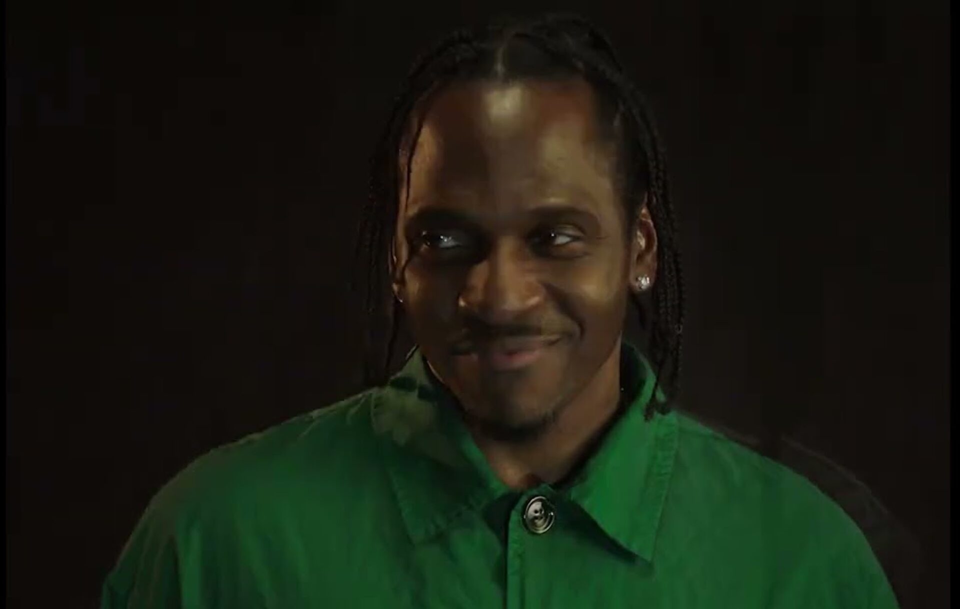 Pusha T in the trailer for 'It's Almost Dry'