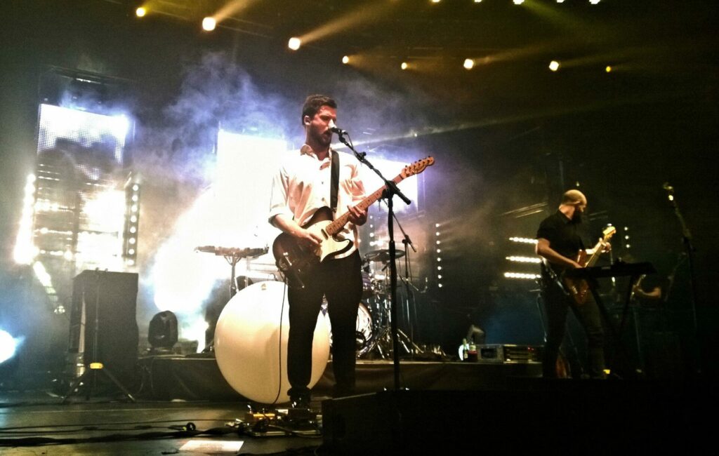 White Lies seen performing live at The Roundhouse in 2013