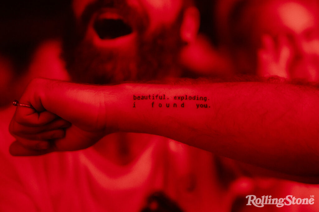 A fan’s tattoo quotes Fred again..’s ‘Kyle (I Found You)’, at The Fonda Theatre, Los Angeles