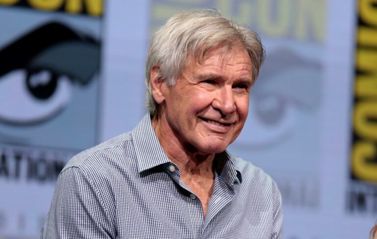 Harrison Ford pictured at a ComicCon event in 2017