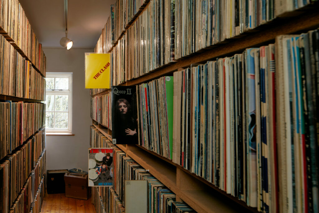 John Peel's record collection at his home in Suffolk