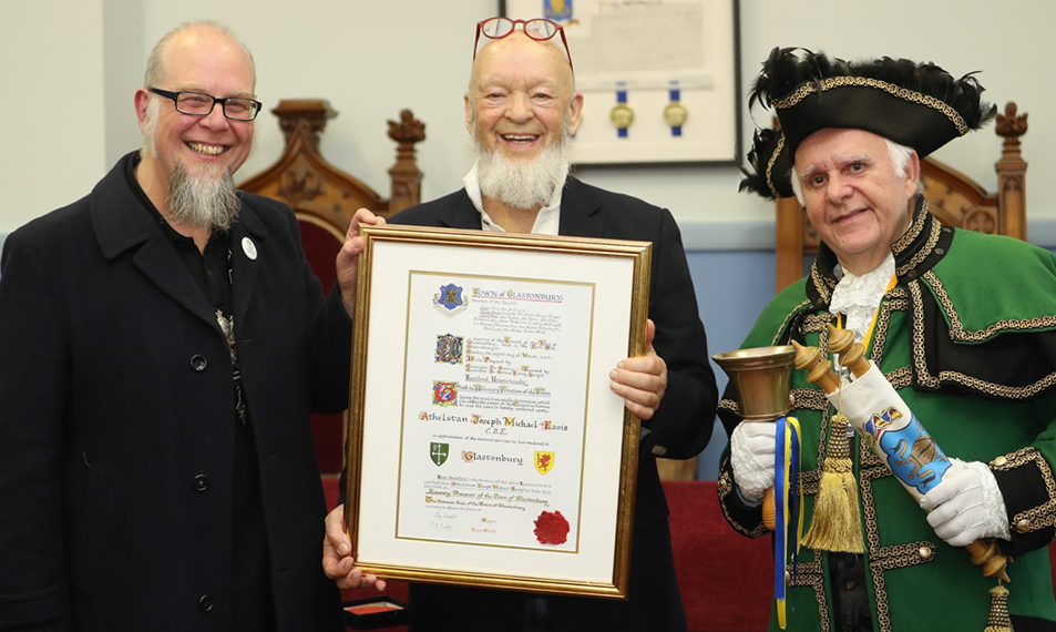 Michael Eavis receives the freedom of Glastonbury