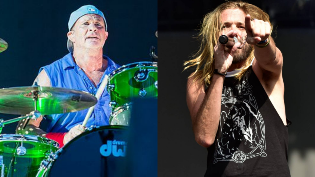Red Hot Chili Peppers drummer Chad Smith and Foo Fighters drummer Taylor Hawkins