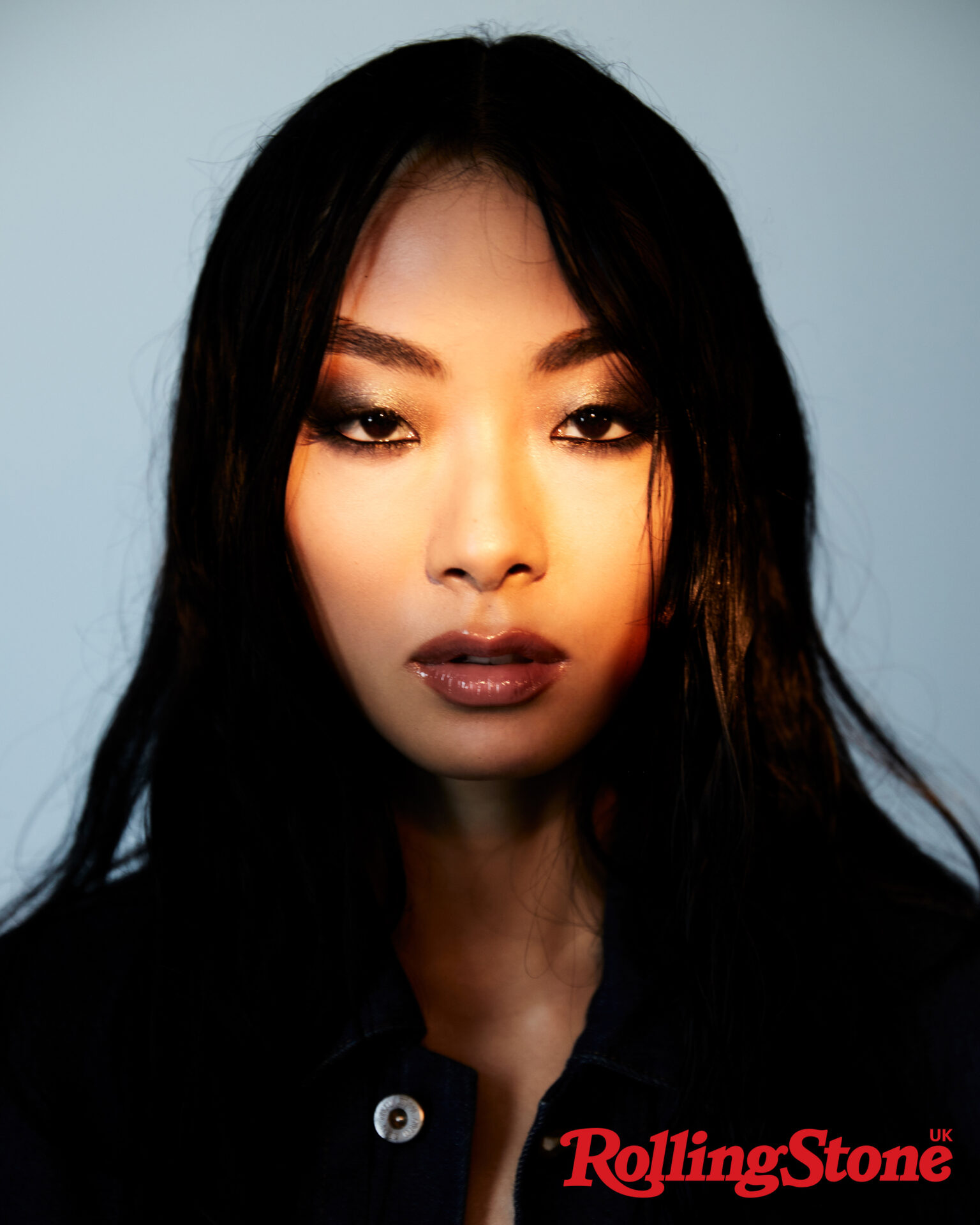 Rina Sawayama posts for her Rolling Stone UK digital cover shoot