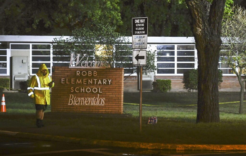 The aftermath of the shooting at Robb Elementary School