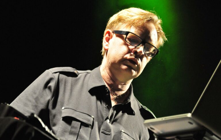 Andy Fletcher of Depeche Mode performs live in stage in 2011