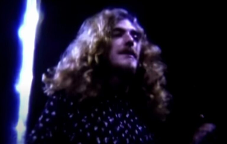 Robert Plant of Led Zeppelin in the unearthed footage