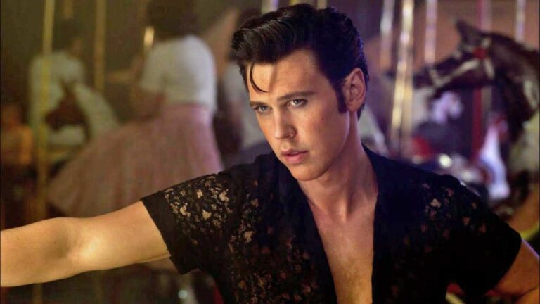 Austin Butler as Elvis Presley.