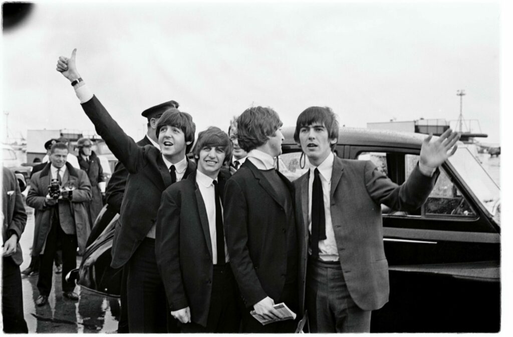 The Beatles head to the US in 1964 (Picture: Tommy Hanley)