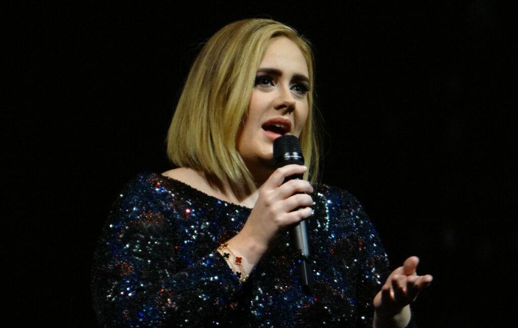 Adele on stage in 2016