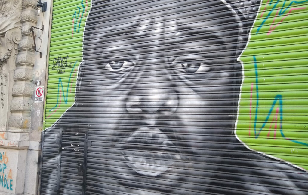 A mural of Biggie Smalls in Buenos Aires, Argentina
