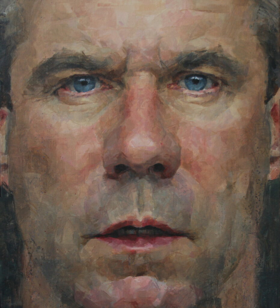 A self-portrait of Keith Breeden, who is now a portrait painter