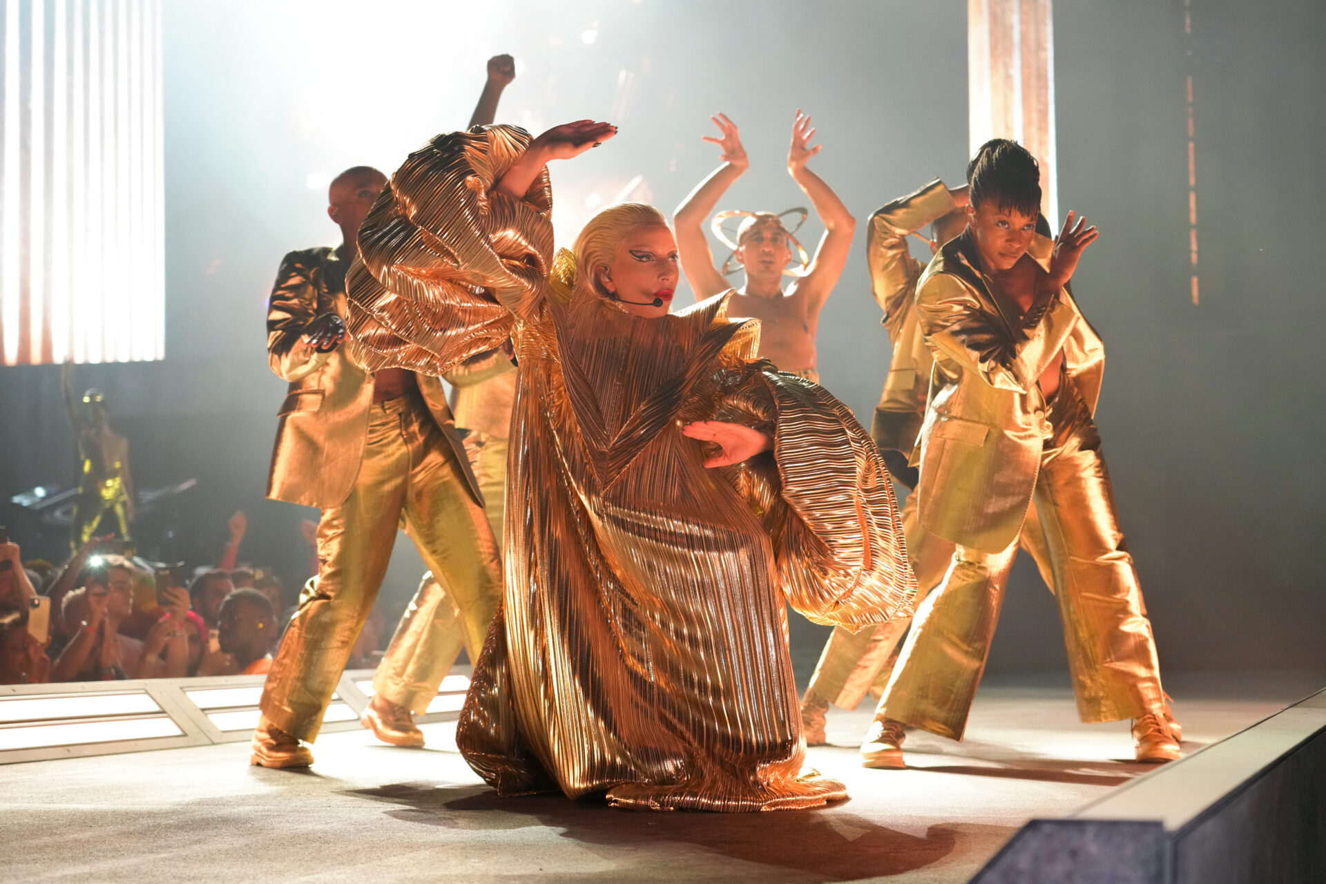 Lady Gaga performs on stage during The Chromatica Ball Summer Stadium Tour at Friends Arena on July 21, 2022 in Stockholm, Sweden