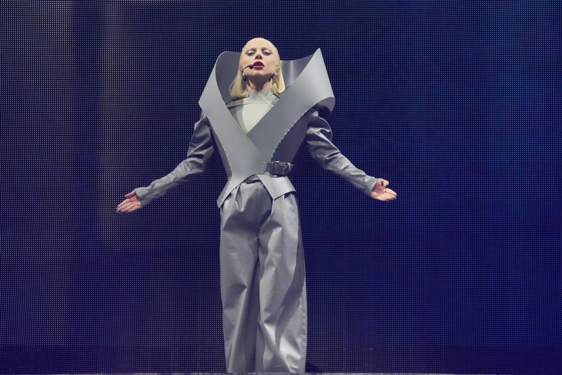 Lady Gaga performs on stage during The Chromatica Ball Summer Stadium Tour at Friends Arena on July 21, 2022 in Stockholm, Sweden