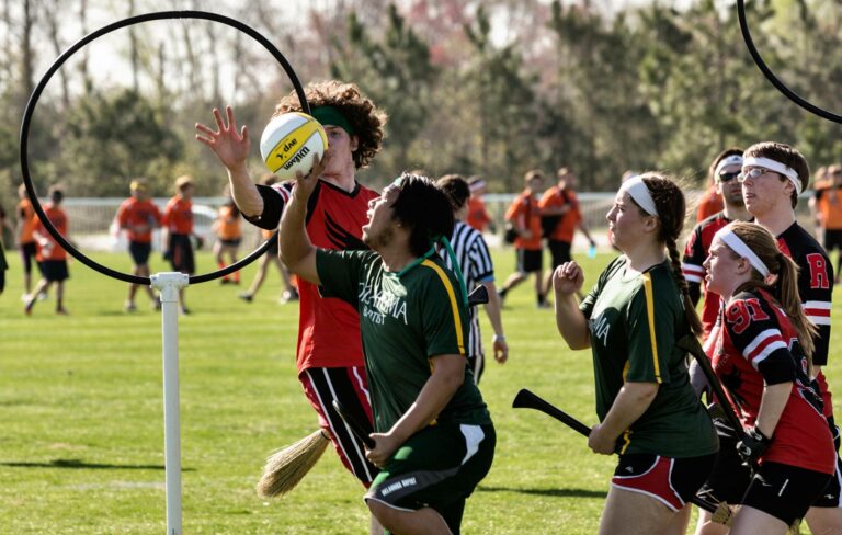 Quidditch players in real life (Picture: Alamy)