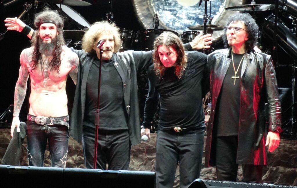 Black Sabbath performing live on-stage in 2013