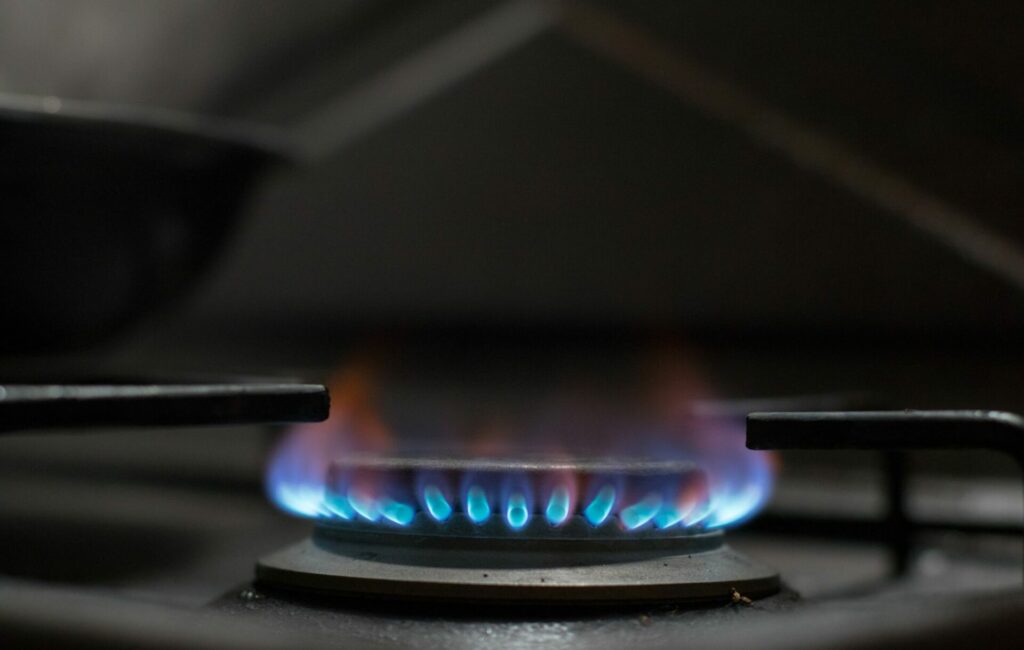 Stock image of a gas stove
