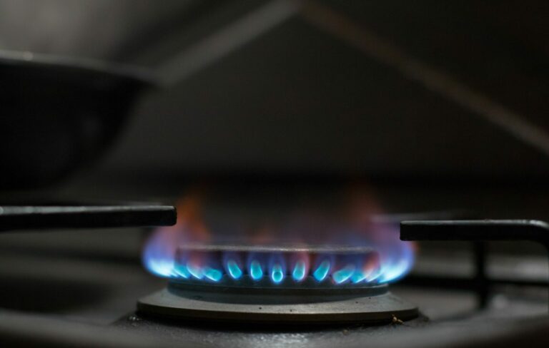Stock image of a gas stove