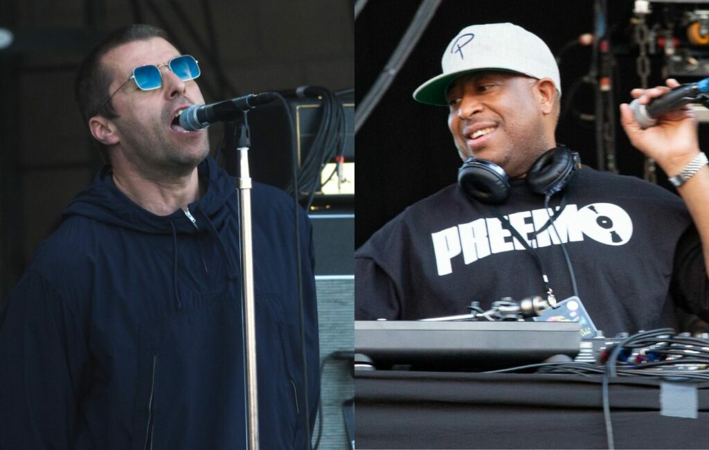 Liam Gallagher and DJ Premier are pictured in a composite image
