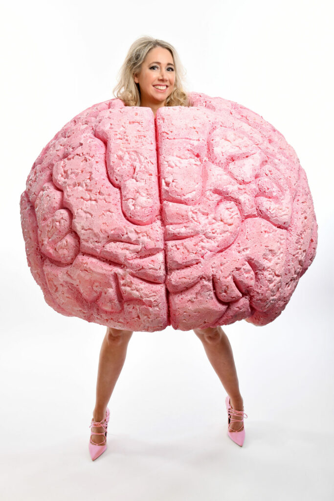 Tiff Stevenson in costume for her ‘Sexy Brain’ show, which runs throughout August at Edinburgh Fringe Festival 2022
