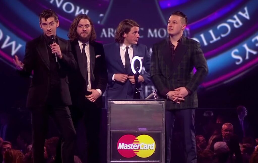 Arctic Monkeys at the Brits in 2014 (Picture: YouTube)