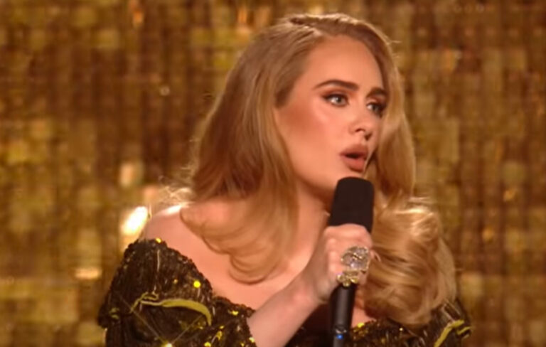 Adele performs at the 2022 BRIT Awards
