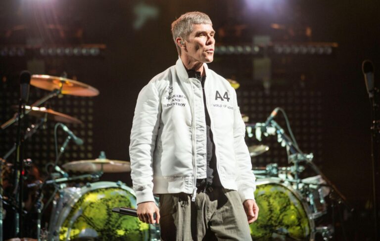 Ian Brown performing live on-stage