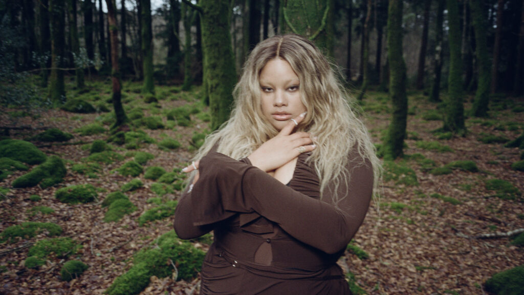 Shygirl photographed in the woods ahead of the release of debut album ‘Nymph’