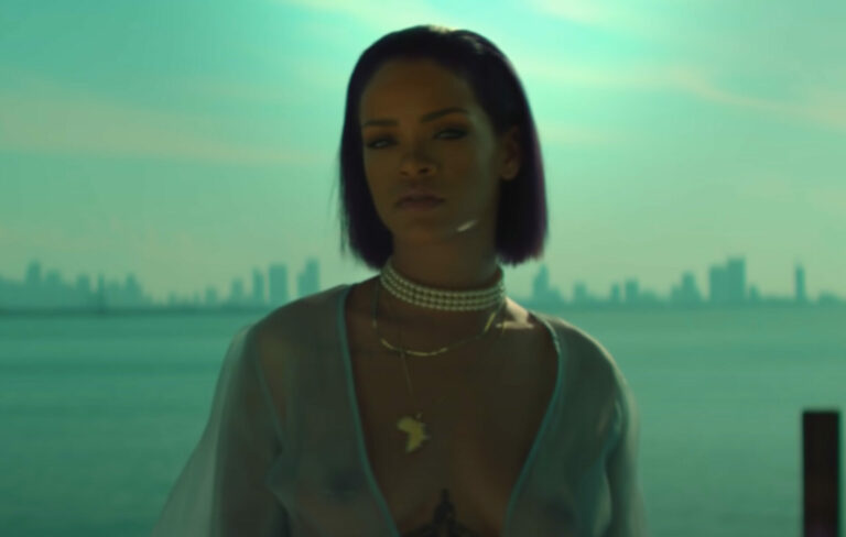 Rihanna in the official video for her single 'Needed Me'
