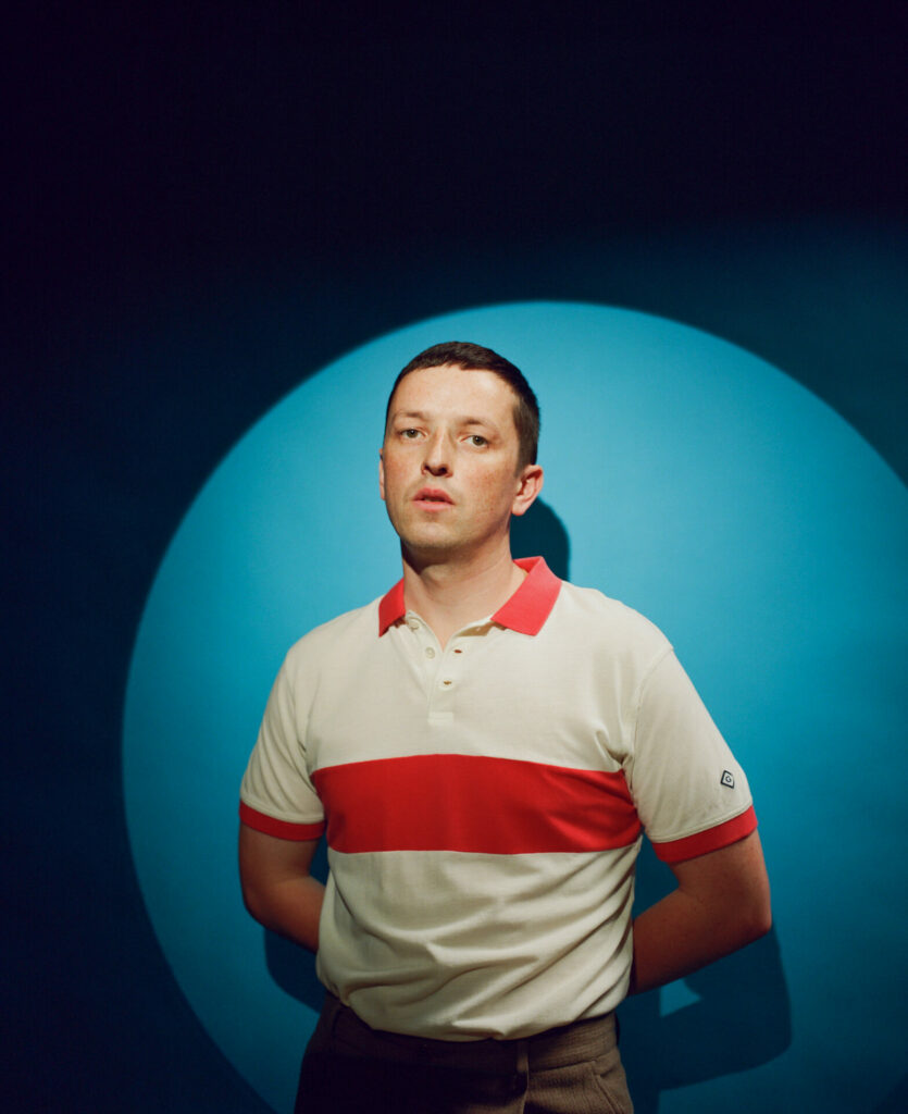 A press image of Totally Enormous Extinct Dinosaurs’ Orlando Higginbottom, photographed by Jade Mainade