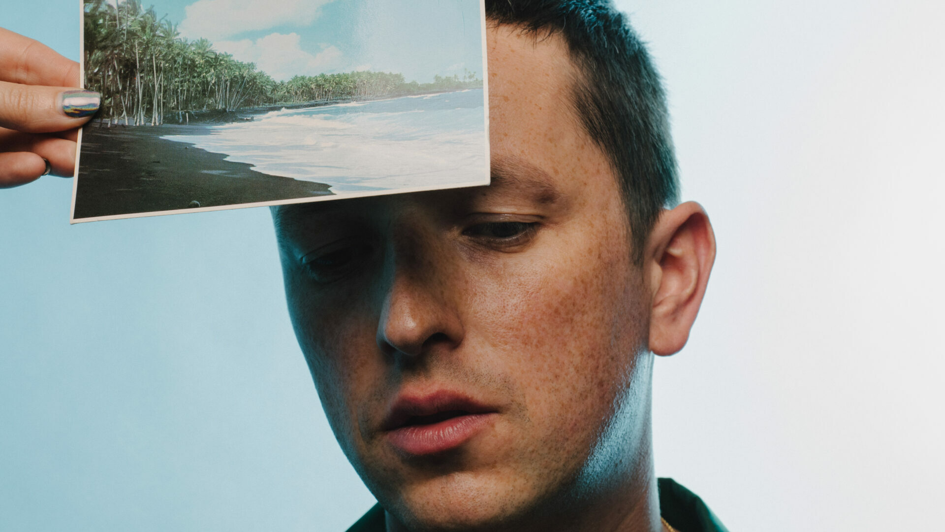 A press image of Totally Enormous Extinct Dinosaurs’ Orlando Higginbottom, photographed by Jade Mainade