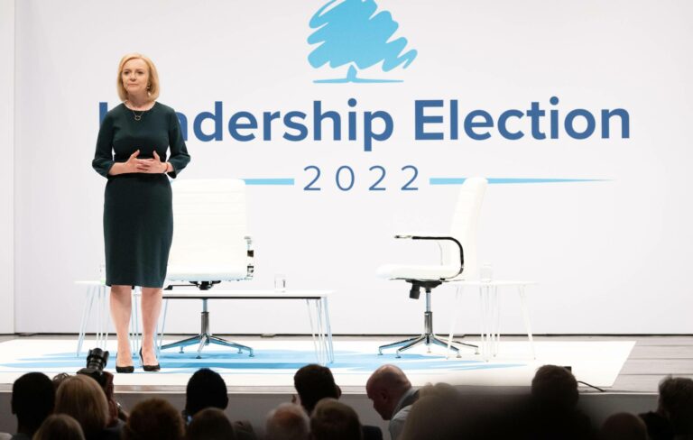 Liz Truss speaking at a Conservative Leadership Election hustings (Picture: Alamy)