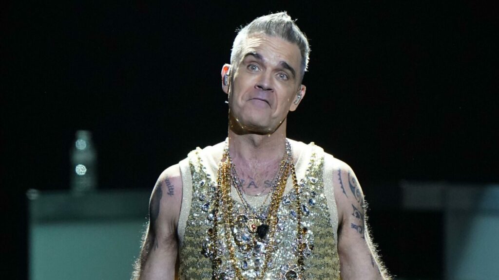 Robbie Williams performs on the opening night of his XXV tour across UK and Ireland, which marks his 25 years as a solo artist, at The O2 Arena in London