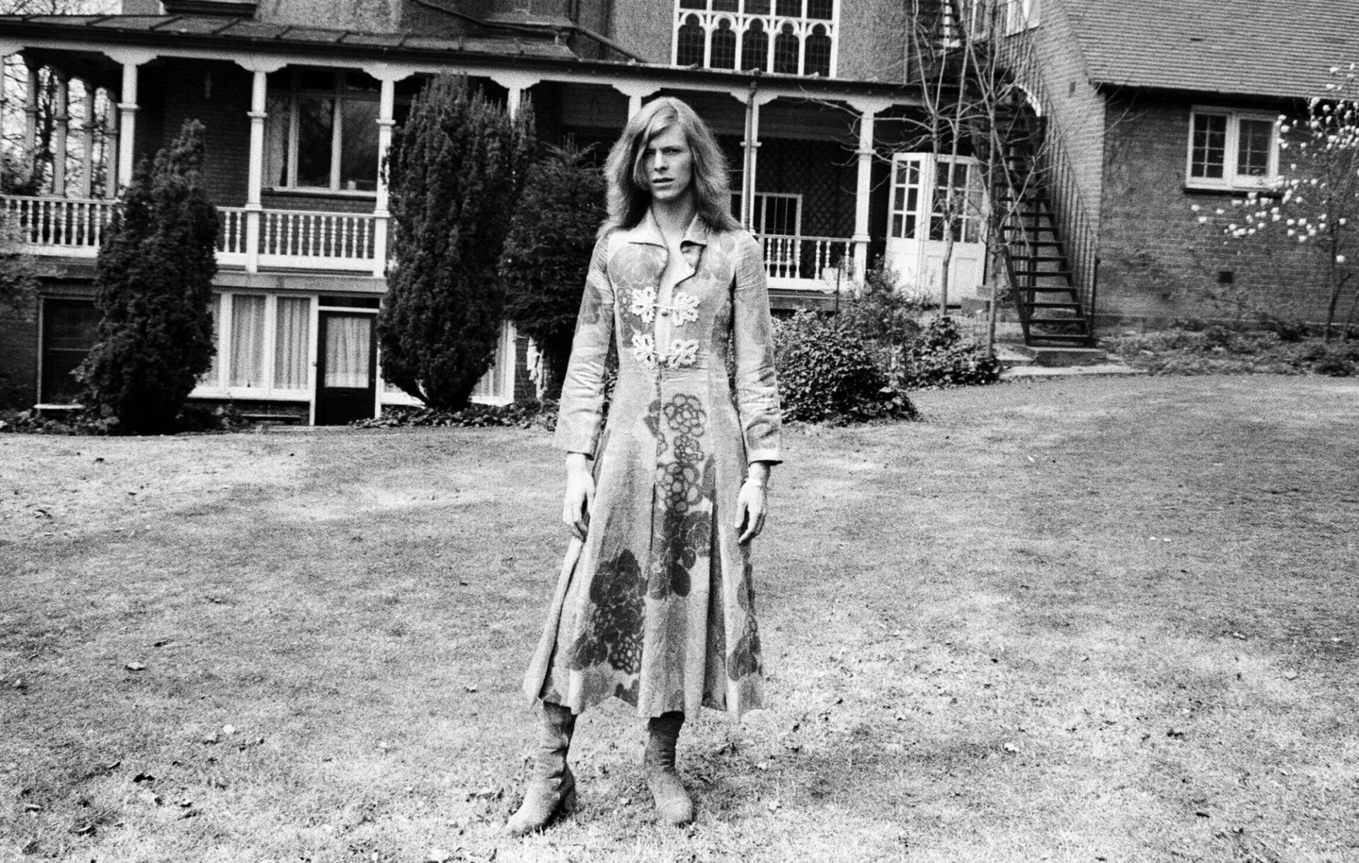 black and white image of David Bowie