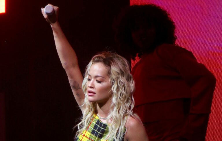 Rita Ora onstage in Glasgow, 2018