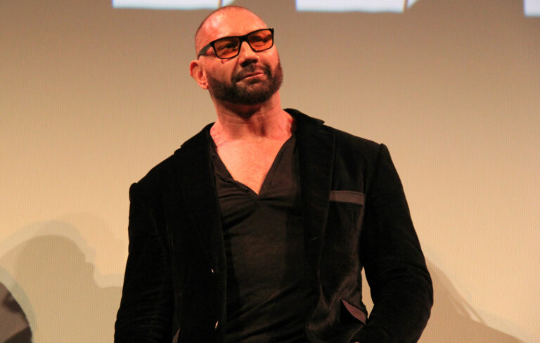 Dave Bautista at a Q&A for 'Stuber', 2019