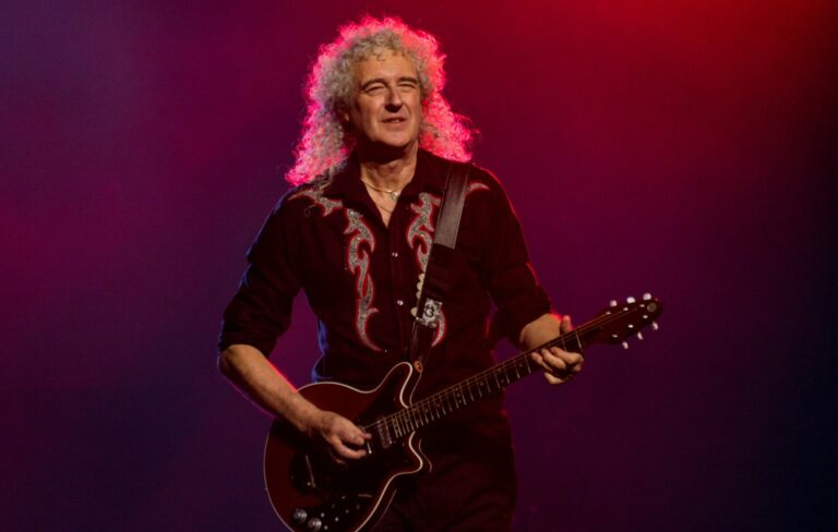 Brian May of Queen performs live in 2017