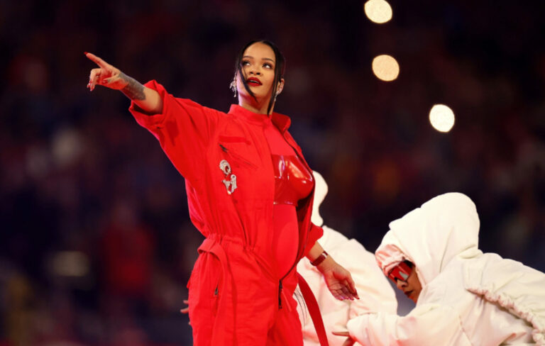 Rihanna at the 2023 Super Bowl